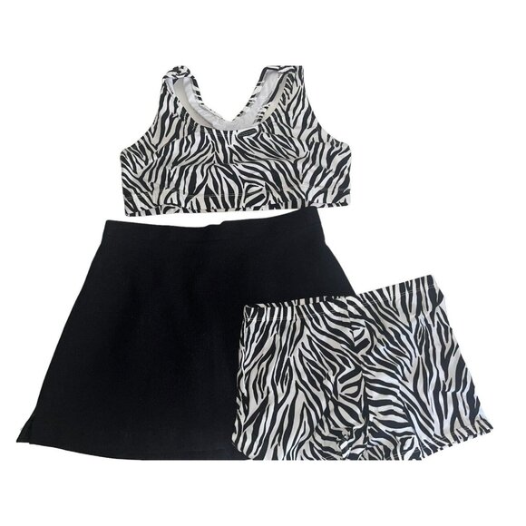 L XL Adult Cheerleader Uniform Outfit Costume 4 Pc 40" Top 29" Skirt HOT Pink - Picture 7 of 11